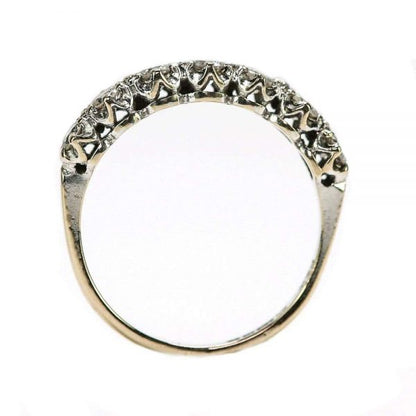 Vintage 18ct White Gold Diamond Est. 1.00ct Half Eternity Ring