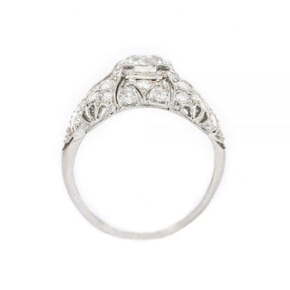 Antique Art Deco Platinum and Diamond 1.95ct Engagement Ring Circa 1920s