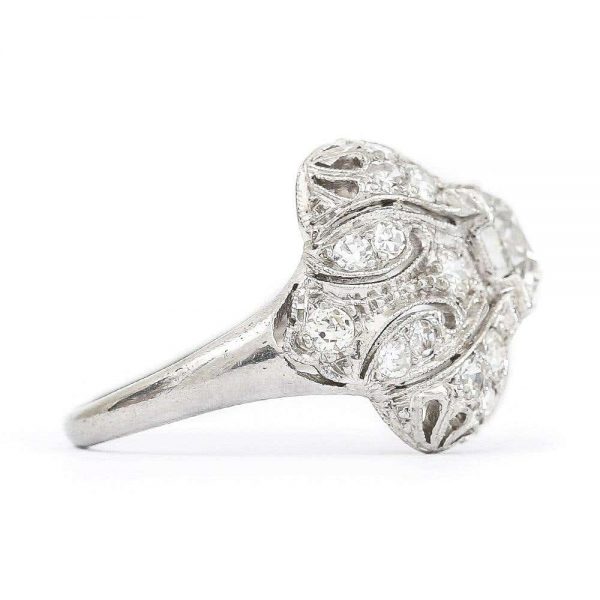 Antique Art Deco Platinum and Diamond 1.95ct Engagement Ring Circa 1920s