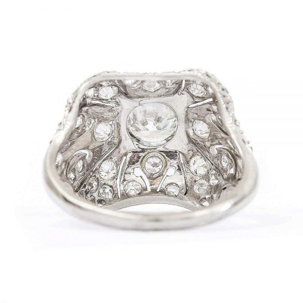 Antique Art Deco Platinum and Diamond 1.95ct Engagement Ring Circa 1920s