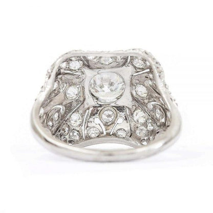 Antique Art Deco Platinum and Diamond 1.95ct Engagement Ring Circa 1920s