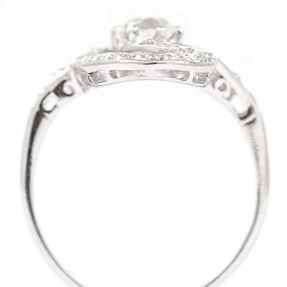 Antique Art Nouveau Platinum Diamond Engagement Ring circa 1925