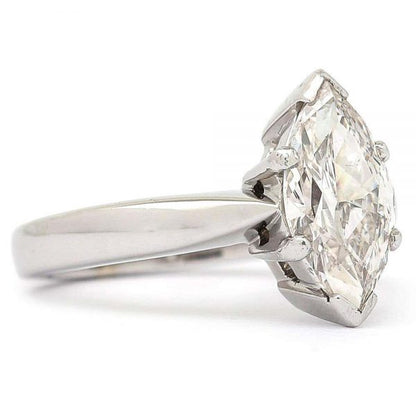 2.01ct Marquise Diamond 18ct White Gold Platinum Engagement Ring