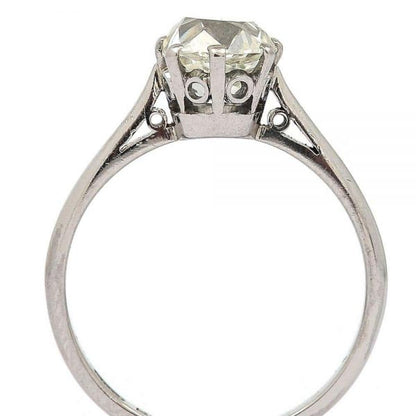 Vintage Platinum 1.70ct Solitaire Old European Diamond Engagement Ring, circa 1930