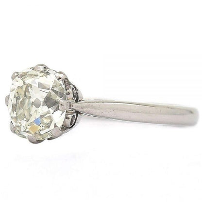 Vintage Platinum 1.70ct Solitaire Old European Diamond Engagement Ring, circa 1930