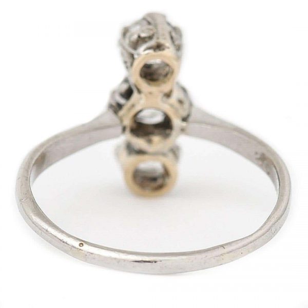 Antique Art Deco Platinum Diamond Three Stone Ring