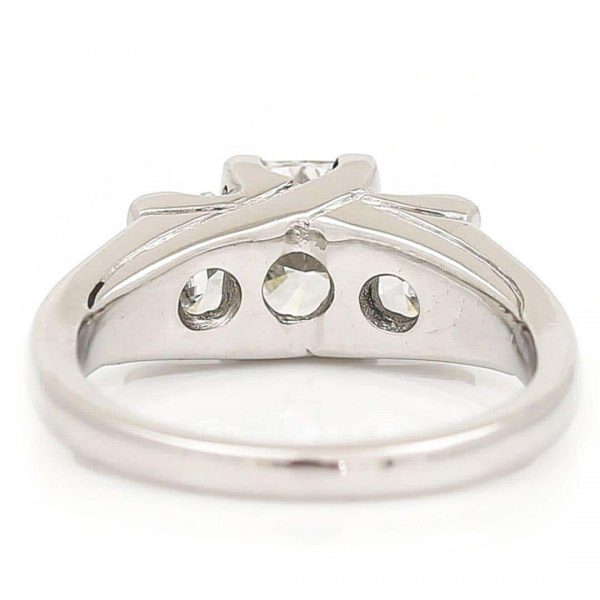 Platinum 1.50ct IGI Certified E Colour Three Stone Diamond Ring