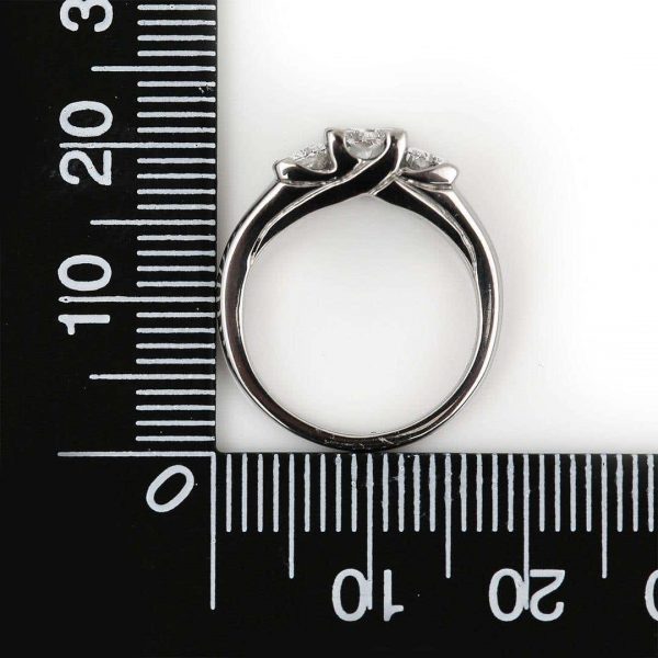 Platinum 1.50ct IGI Certified E Colour Three Stone Diamond Ring