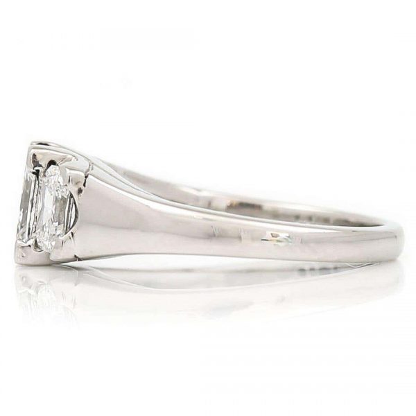 Platinum 1.50ct IGI Certified E Colour Three Stone Diamond Ring