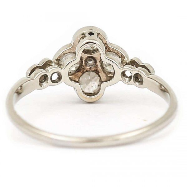Antique Early 20th Century 18ct White Gold and Platinum Four Stone Ring