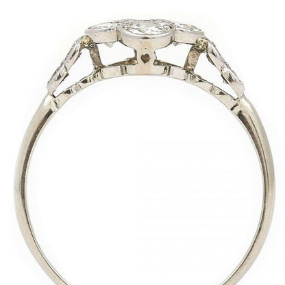 Antique Early 20th Century 18ct White Gold and Platinum Four Stone Ring