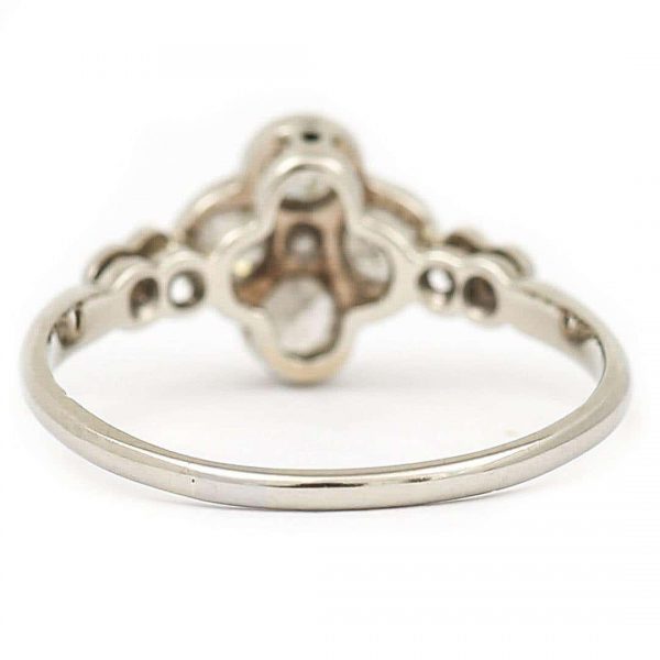 Antique Early 20th Century 18ct White Gold and Platinum Four Stone Ring