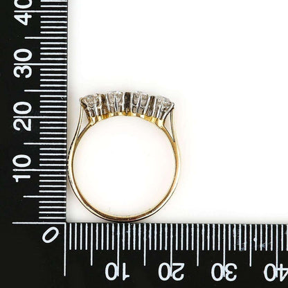 Vintage Mid-Century 18ct Gold and Platinum Four Stone Diamond Ring, Circa 1950