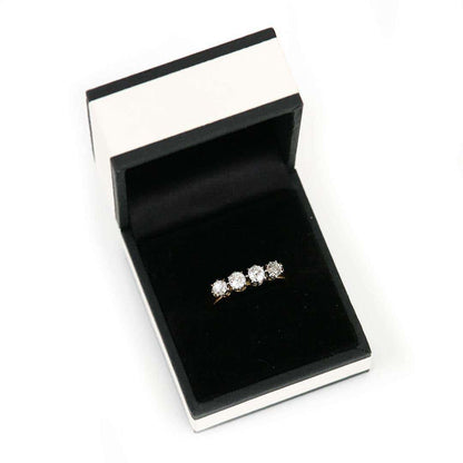Vintage Mid-Century 18ct Gold and Platinum Four Stone Diamond Ring, Circa 1950