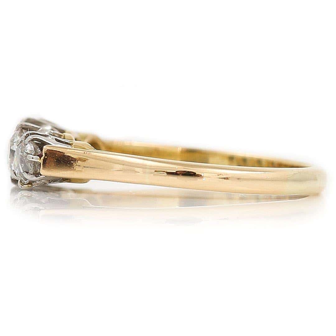 Vintage Mid-Century 18ct Gold and Platinum Four Stone Diamond Ring, Circa 1950