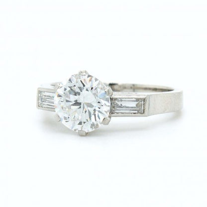 1.59ct Round Cut Diamond Solitaire Ring, D-VS2, GIA
