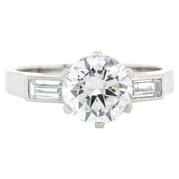 1.59ct Round Cut Diamond Solitaire Ring, D-VS2, GIA