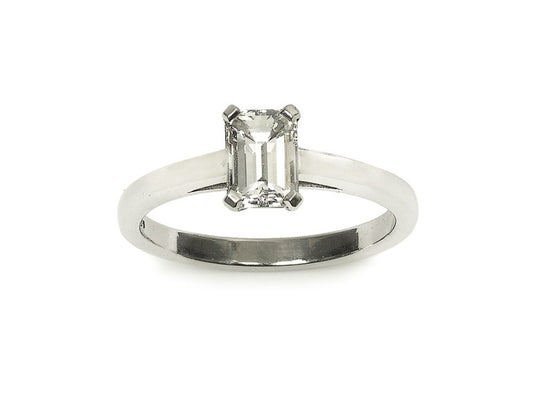 0.90 Carat GIA Certified Diamond Platinum Solitaire Ring