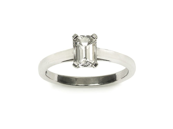 0.90 Carat GIA Certified Diamond Platinum Solitaire Ring
