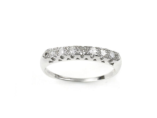 Diamond Platinum Half Eternity Ring
