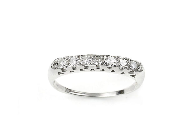 Diamond Platinum Half Eternity Ring
