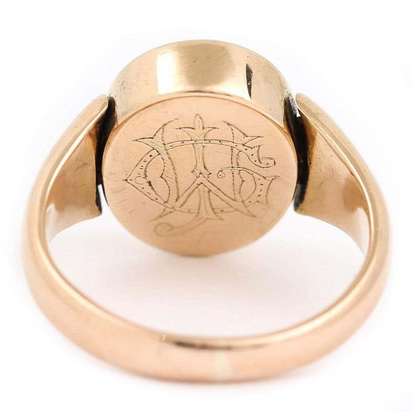 Antique Edwardian 18ct Yellow Gold Masonic Swivel Signet Ring Circa 1910