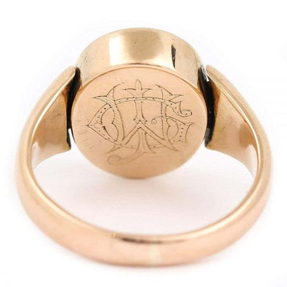Antique Edwardian 18ct Yellow Gold Masonic Swivel Signet Ring Circa 1910