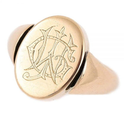 Antique Edwardian 18ct Yellow Gold Masonic Swivel Signet Ring Circa 1910