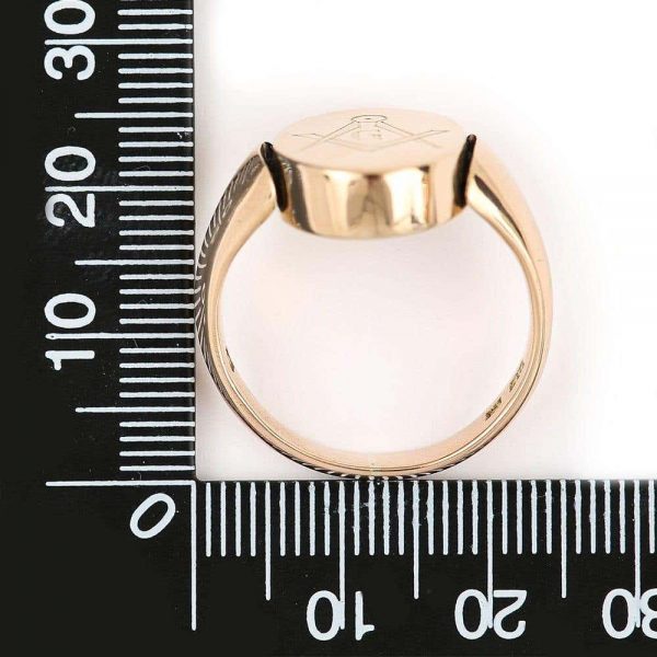 Antique Edwardian 18ct Yellow Gold Masonic Swivel Signet Ring Circa 1910