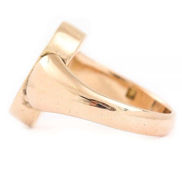 Antique Edwardian 18ct Yellow Gold Masonic Swivel Signet Ring Circa 1910