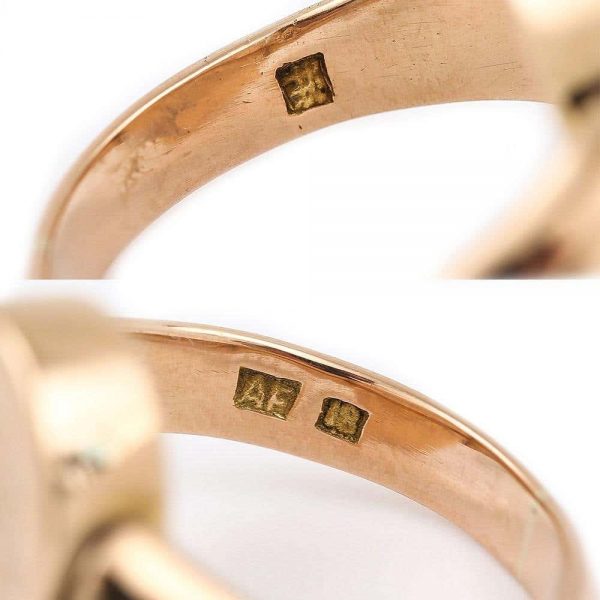 Antique Edwardian 18ct Yellow Gold Masonic Swivel Signet Ring Circa 1910