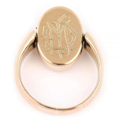 Antique Edwardian 18ct Yellow Gold Masonic Swivel Signet Ring Circa 1910