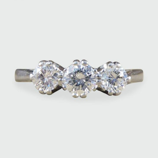 Three Stone Diamond Engagement Ring