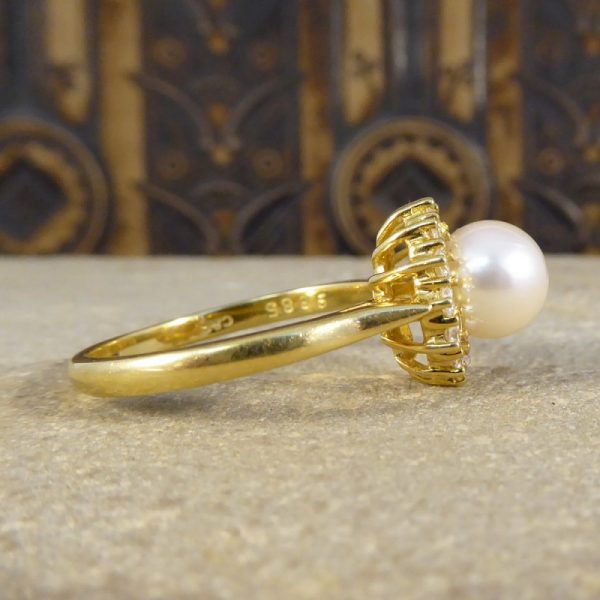Diamond & Pearl Cluster Ring