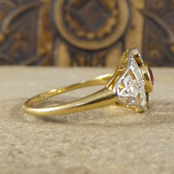 Antique Edwardian Ruby & Diamond Ring