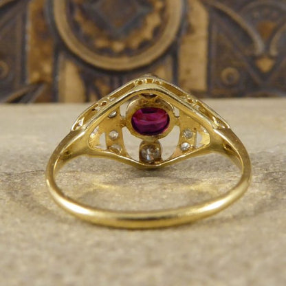 Antique Edwardian Ruby & Diamond Ring