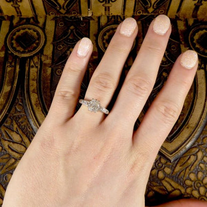 Antique Victorian 1.55ct Diamond Solitaire Engagement Ring, 18ct Gold
