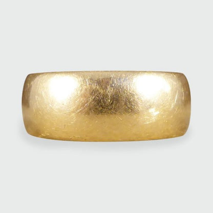 Antique Victorian Latin Engraved "Semper Fidelis" 18ct Yellow Gold Wedding Band