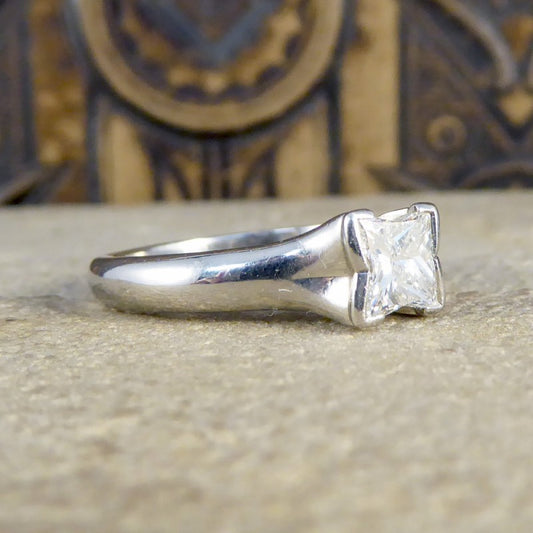 Boodles Princess Cut Diamond Solitaire Platinum Engagement Ring