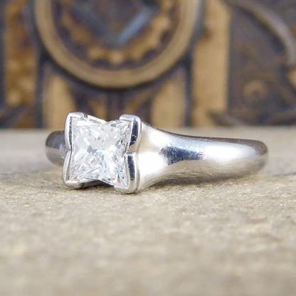 Boodles Princess Cut Diamond Solitaire Platinum Engagement Ring