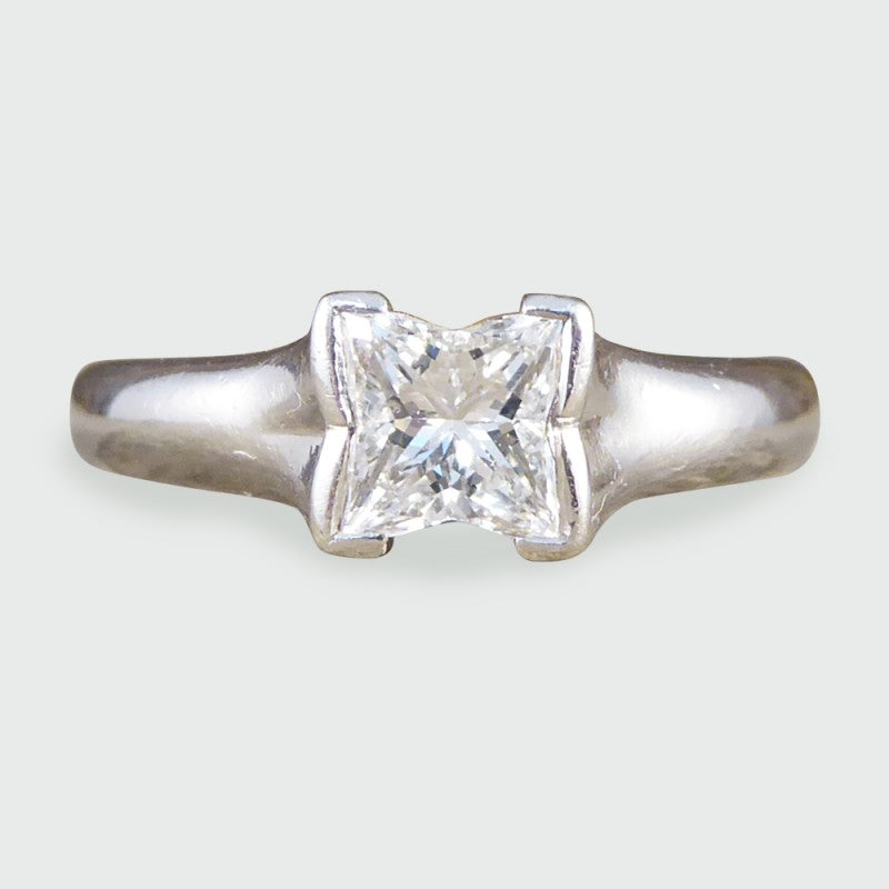 Boodles Princess Cut Diamond Solitaire Platinum Engagement Ring