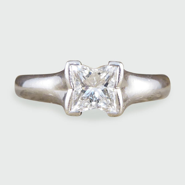 Boodles Princess Cut Diamond Solitaire Platinum Engagement Ring