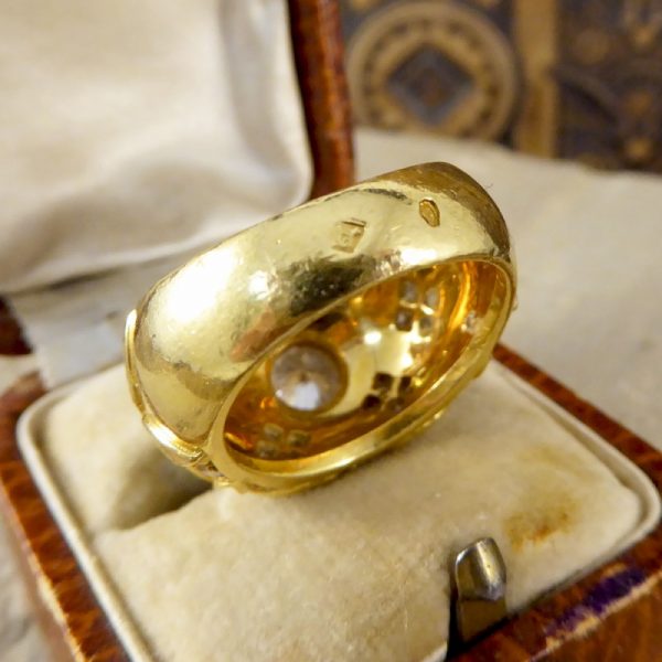 Vintage Diamond set Chunky French Cocktail Ring