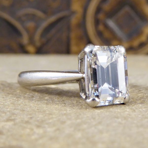 Emerald Cut Diamond Engagement Ring