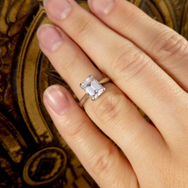 Emerald Cut Diamond Engagement Ring