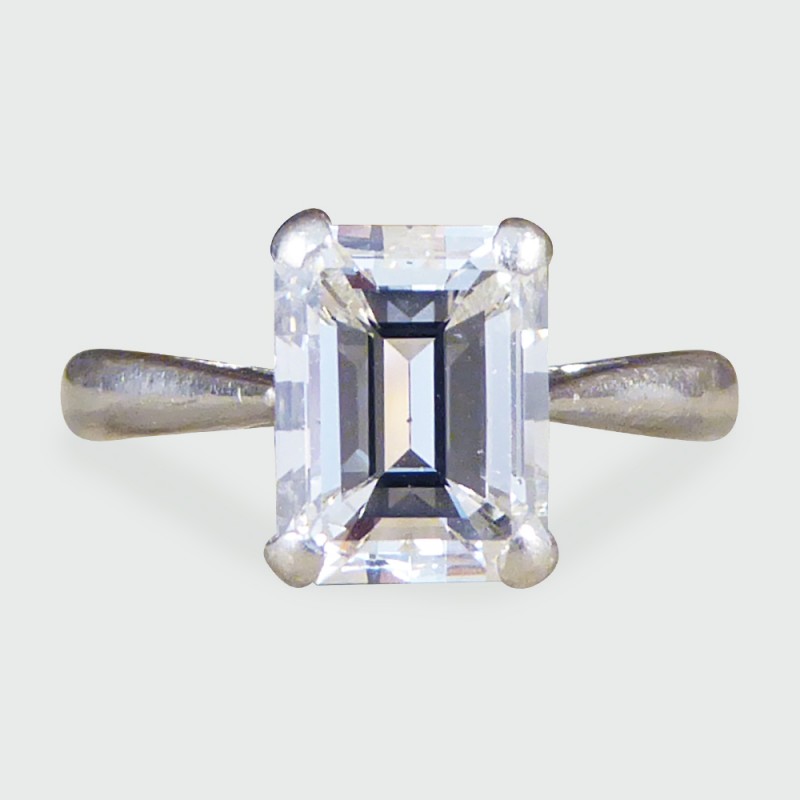 Emerald Cut Diamond Engagement Ring