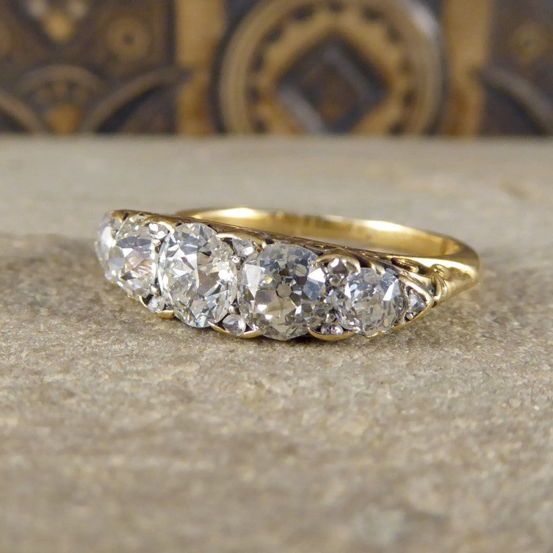 Antique Victorian Five Stone Diamond Ring