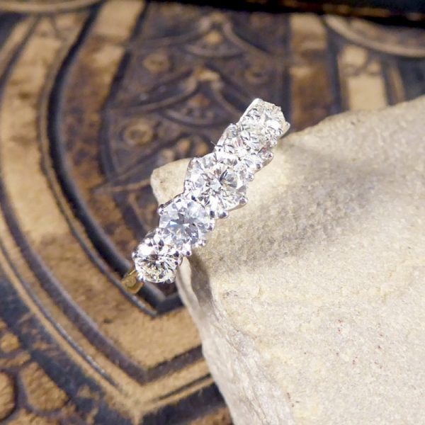 1.30ct Brilliant Cut Diamond Five Stone Ring, 18ct Gold