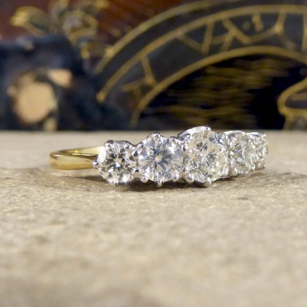 1.30ct Brilliant Cut Diamond Five Stone Ring, 18ct Gold