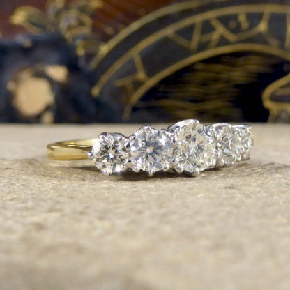 1.30ct Brilliant Cut Diamond Five Stone Ring, 18ct Gold